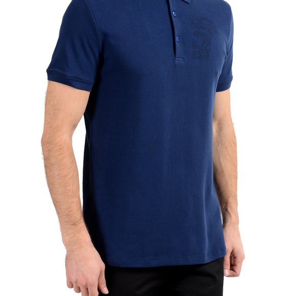 Versace Collection Men's Dark Blue Polo Shirt - Picture 2 of 7